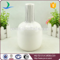 Wholesale white round embossed ceramic vase